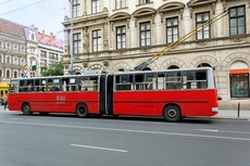 Public transportation in Budapest trolley